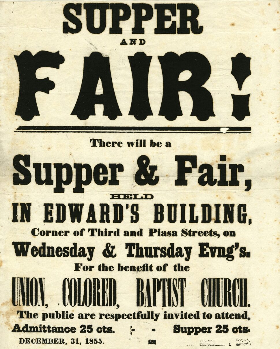 A poster announcing a summer and fair