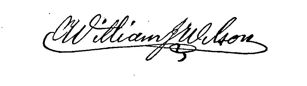 an autograph of William J. Wilson