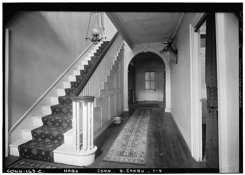 black and white photograph of the interior of the Prudence Crandall School for Negro Girls (1833)