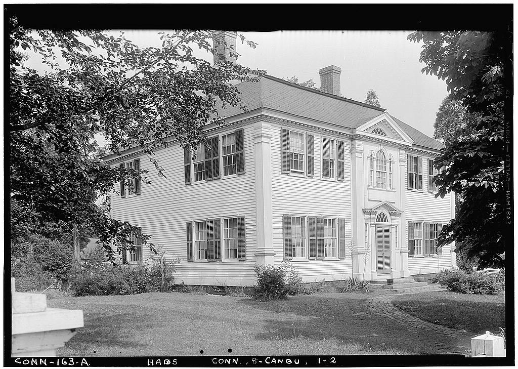 black and white photograph of the exterior of the Prudence Crandall School for Negro Girls (1833)