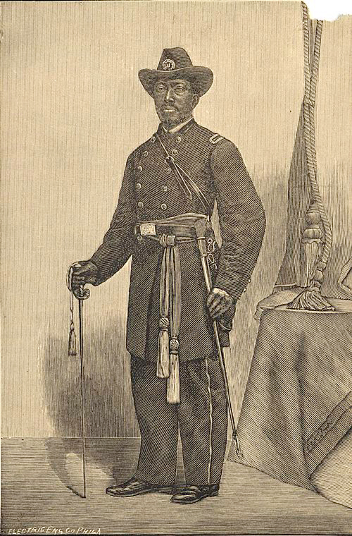 Full-length Portrait of Martin Delany in a military uniform