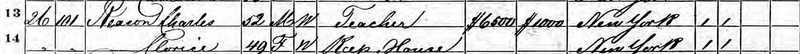 Scan of census record