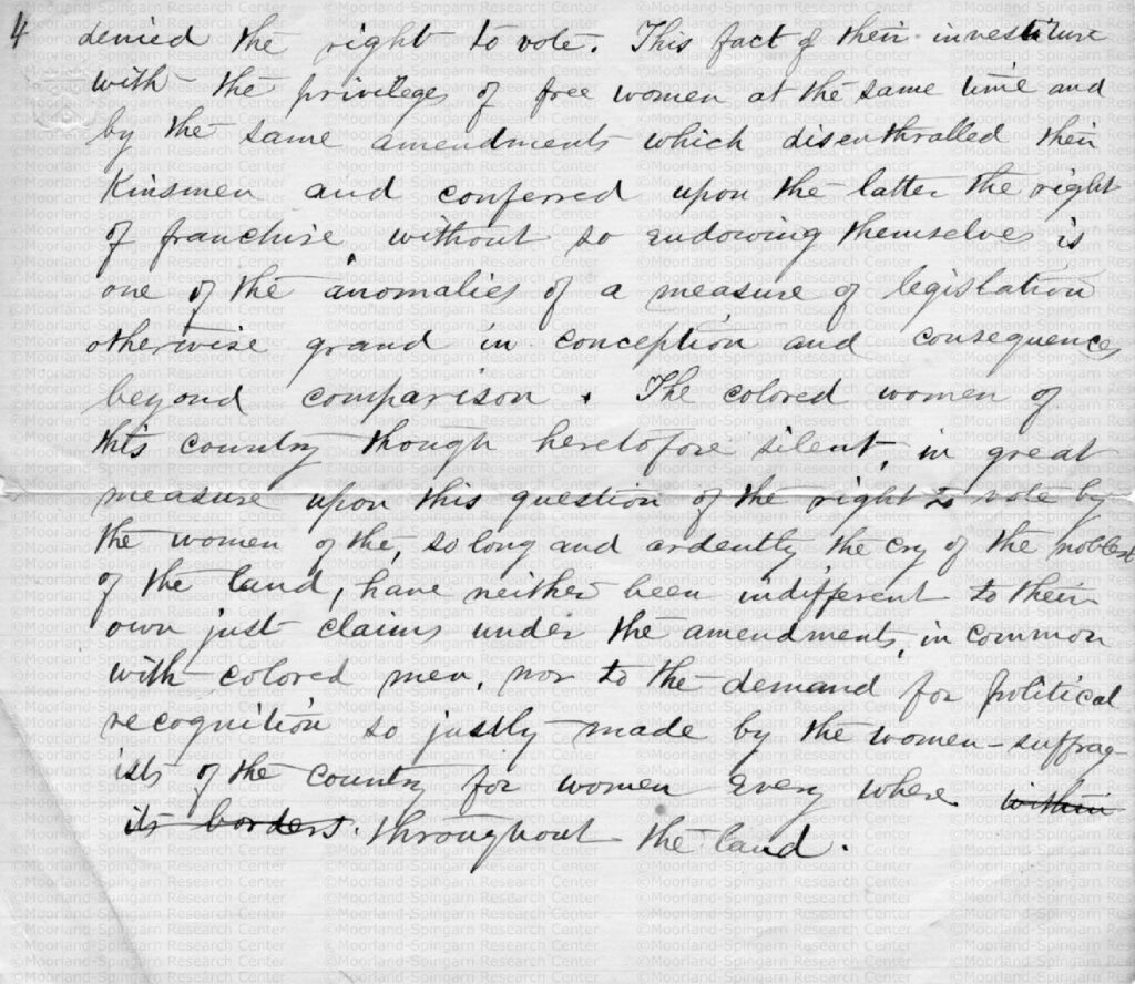 "The Right of Women to Exercise the Elective Franchise, Under the 14th Article of the Constitution" by Mary Ann Shadd Cary page 5