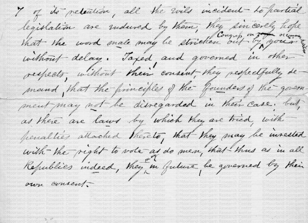 "The Right of Women to Exercise the Elective Franchise, Under the 14th Article of the Constitution" by Mary Ann Shadd Cary page 8