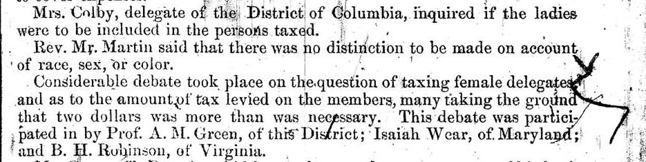 excerpt from page 9 of Colored National Labor Convention (1869 : Washington, D.C.)