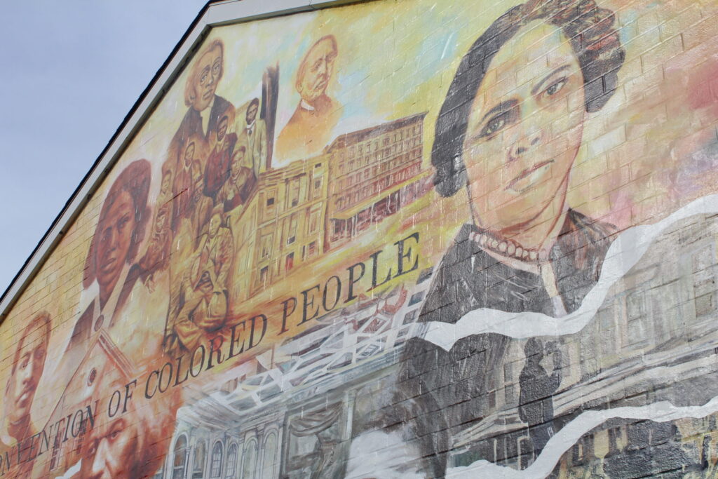 mural featuring Shadd Cary and other Black leaders of Philadelphia 