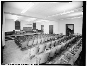 photograph of the first floor auditorium in Swayne Hall